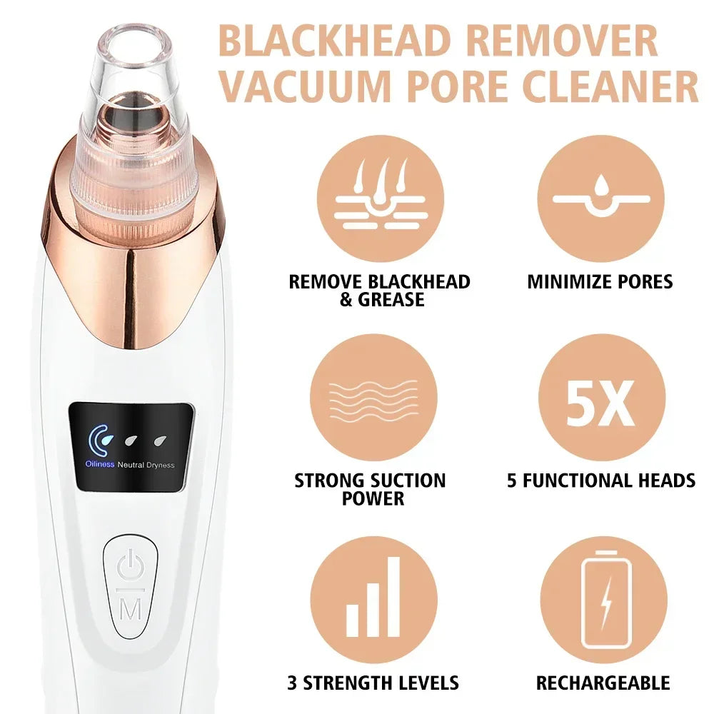 Electric Blackhead Remover Vacuum Suction Facial Pore Cleaner