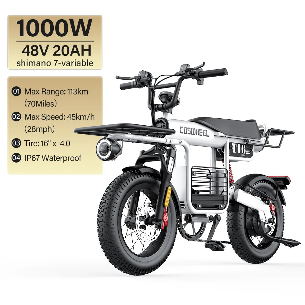 Electric Bike 20 Inch Fat Tire Bicycle