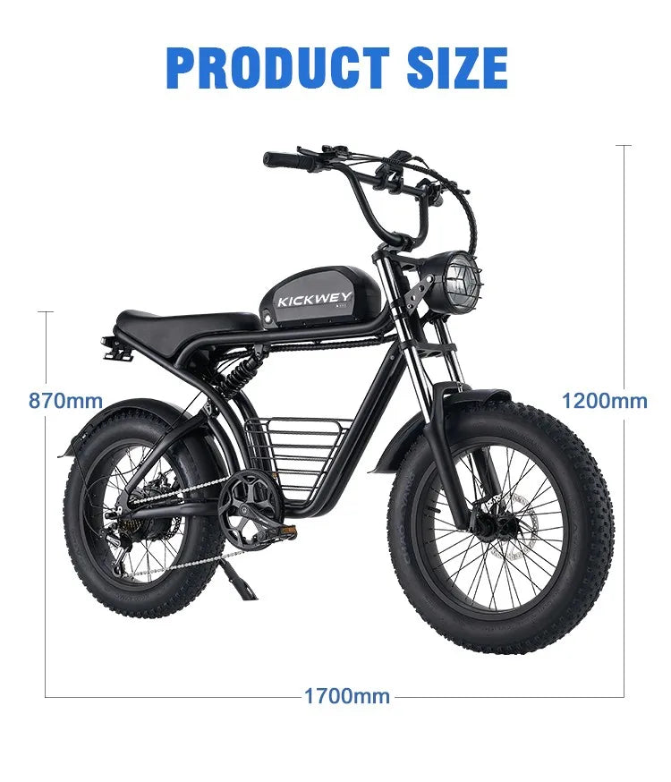 Electric Bike for Adults, 4.0Fat Tire Ebike 20"