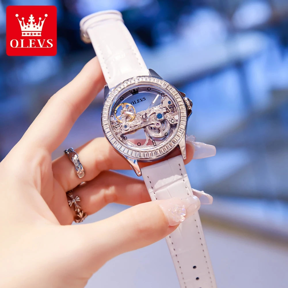Fully Hollow Out Mechanical Watch for Women Luxury