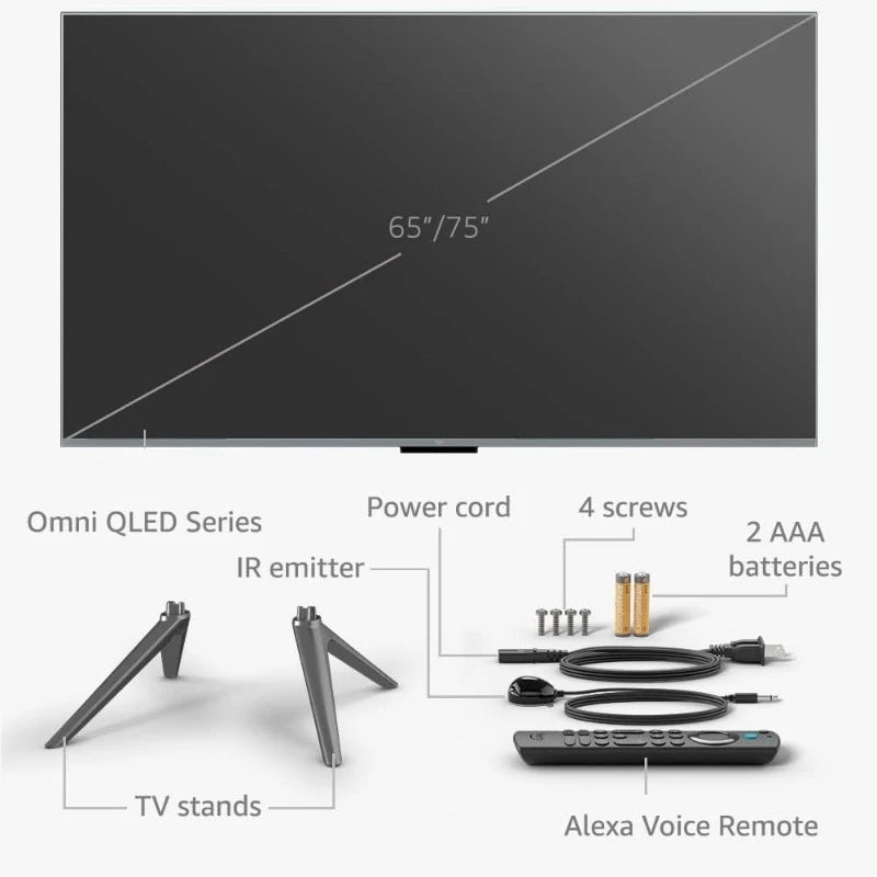65"  smart TV, Dolby Vision IQ, Fire TV Ambient Experience,