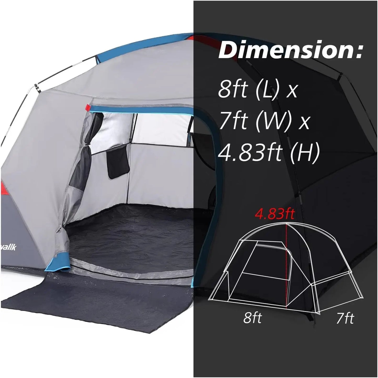 Camping Tent for 4 Person Outdoor Hiking,