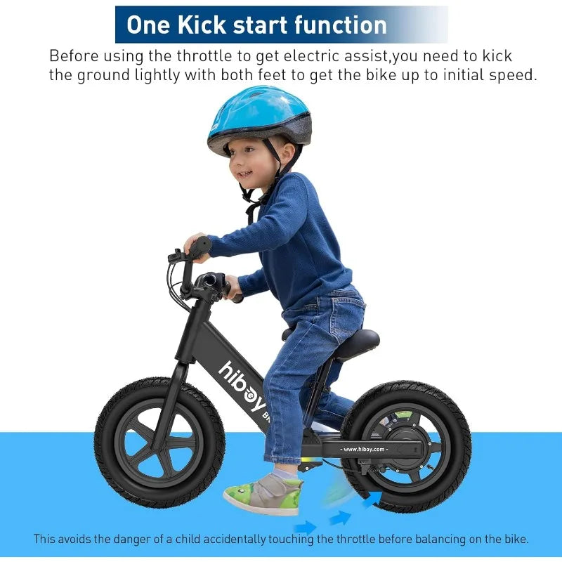 Electric Balance Bike for Kids, 12 Inch Tires,