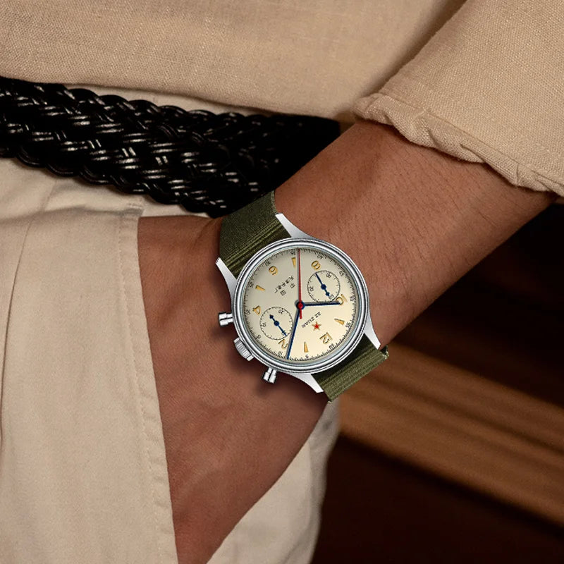 38 mm Chronograph seagull 1963 International Edition
