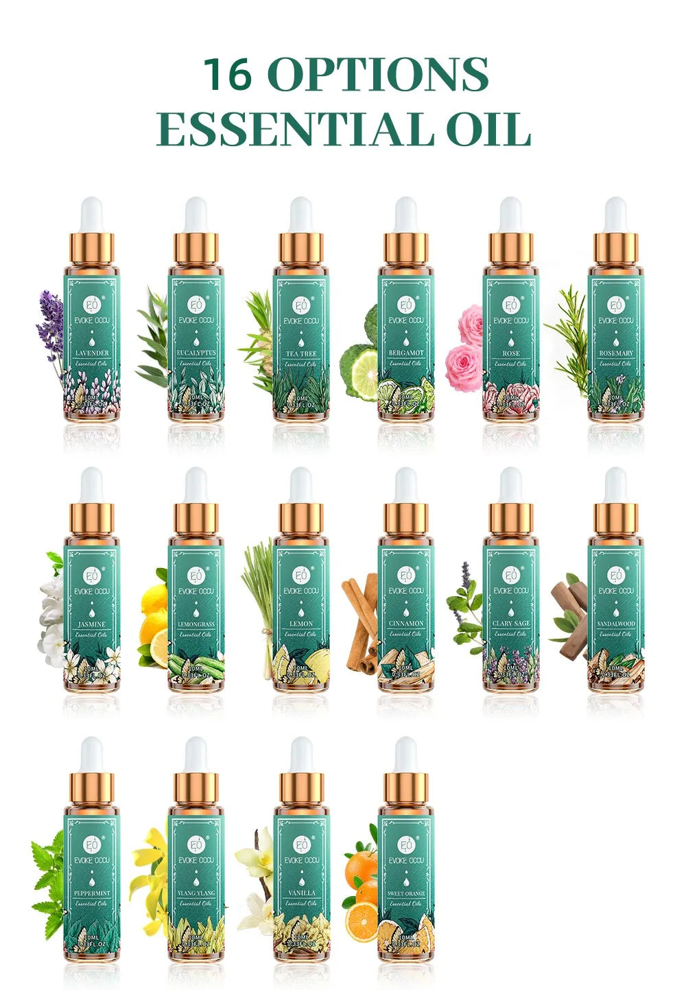 16 Set Pure Essential oils ,100% Nature Undiluted For Home