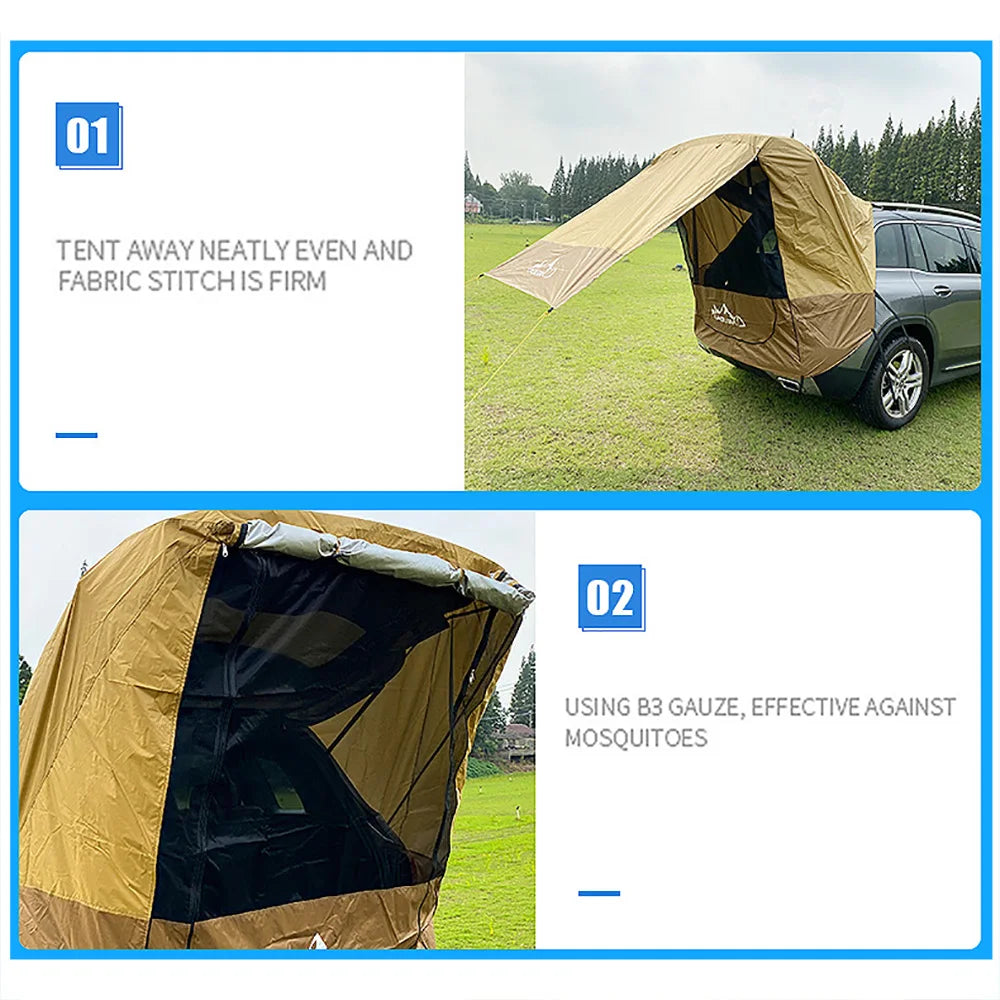 Tent for Car Trunk Tailgate Shade Awning Tent Rainproof