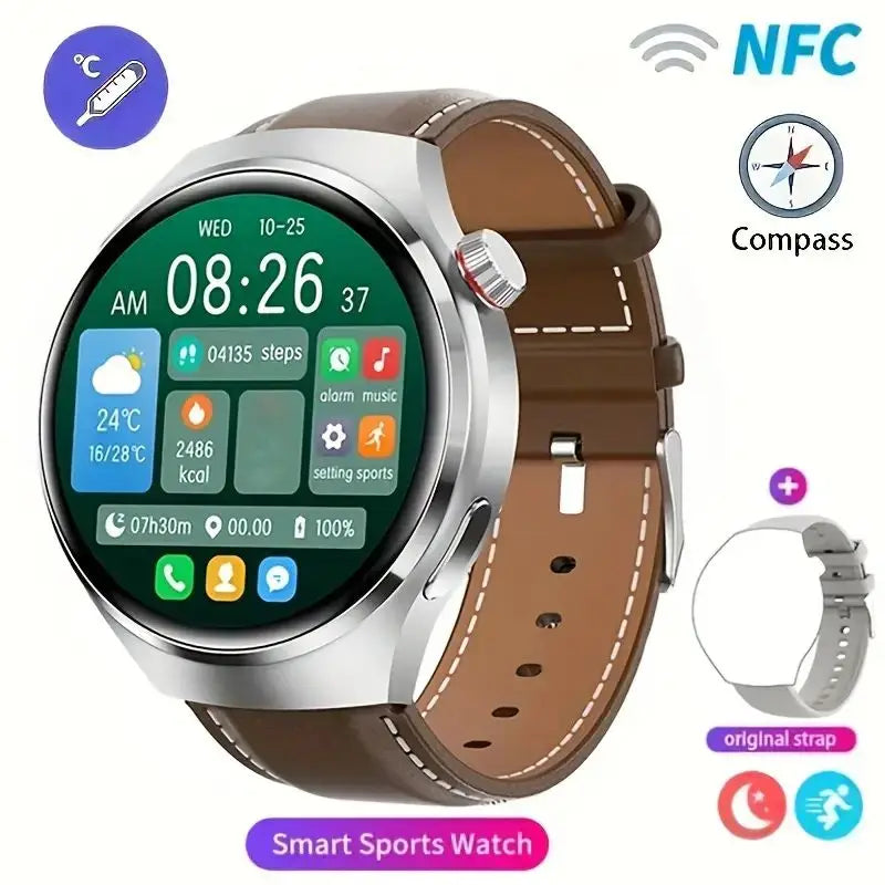 New NFC Men's Smart Watch Large Screen Bluetooth Call Heart Rate 7