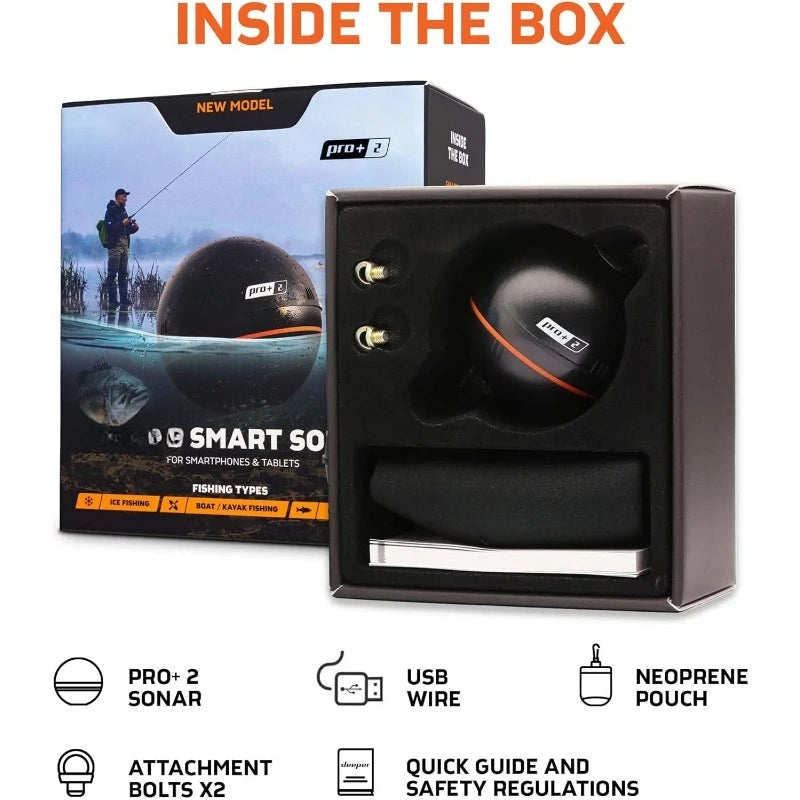2 Sonar Fish Finder - Portable Fish Finder and Depth Finder