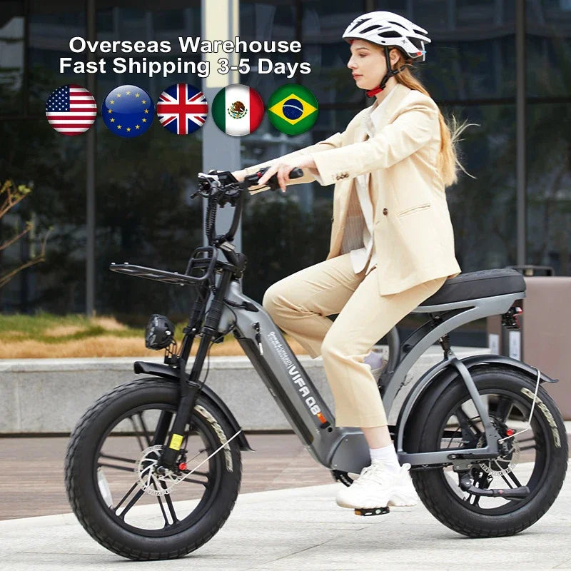 Electric mountain bike 750w oil brake fat tire snowmobile