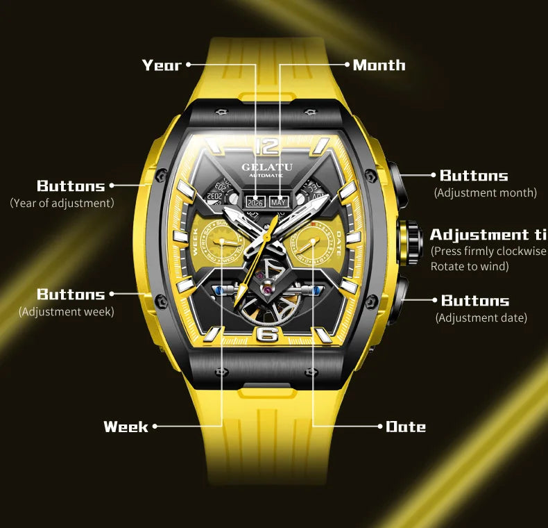 Original Man Watch Fashion Silicone Strap Waterproof Luminous