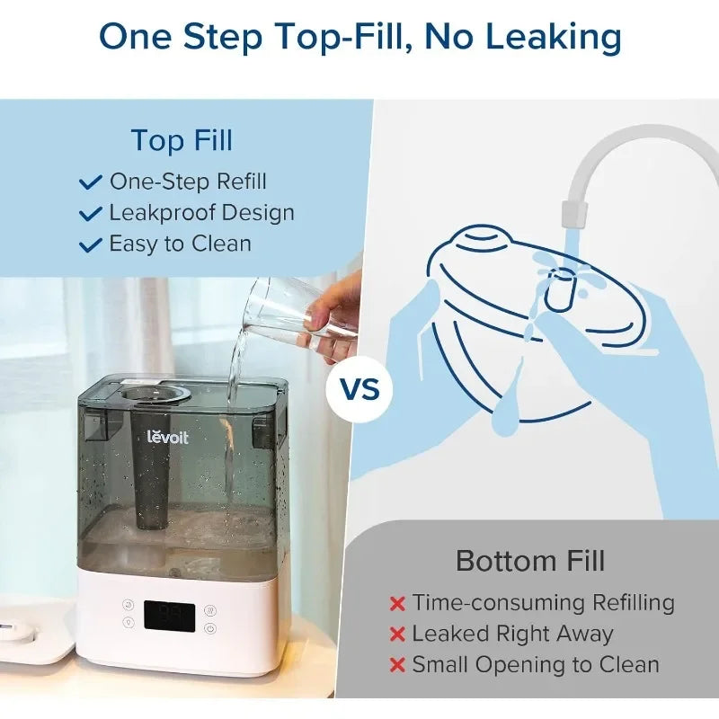 Smart Humidifiers for Bedroom Large Room Home,(6L)