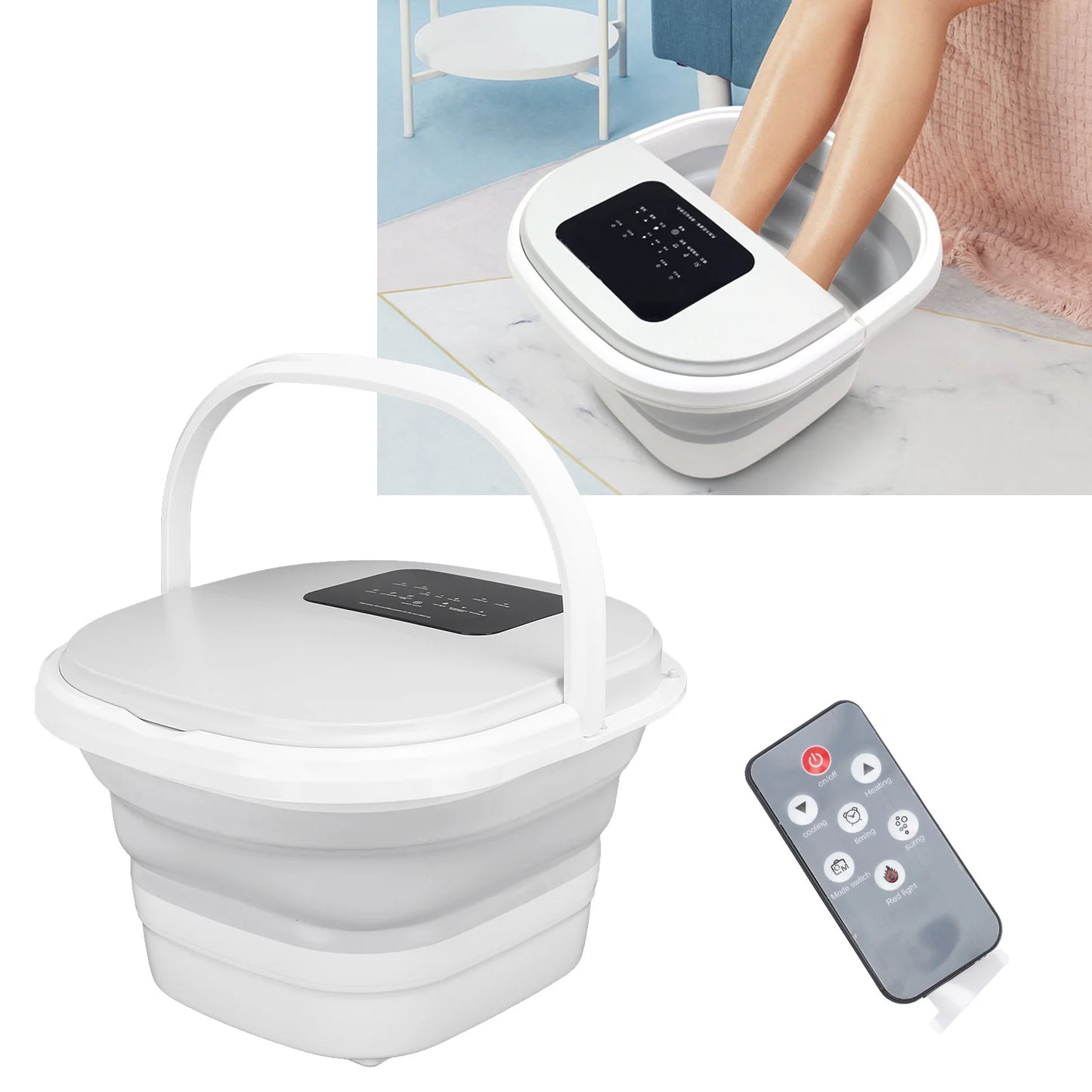Foot Soak Tub Smart Foldable 420 W 8 L Large Capacity Heating Foot