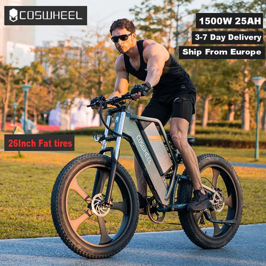 Electric Bike 26 Inch Fat tires Adult  Mountain