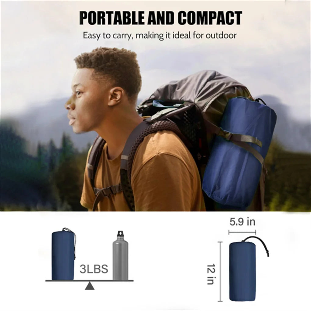 Double Air Mattress with Pillow,   Foot Pump, 4-inch Camping
