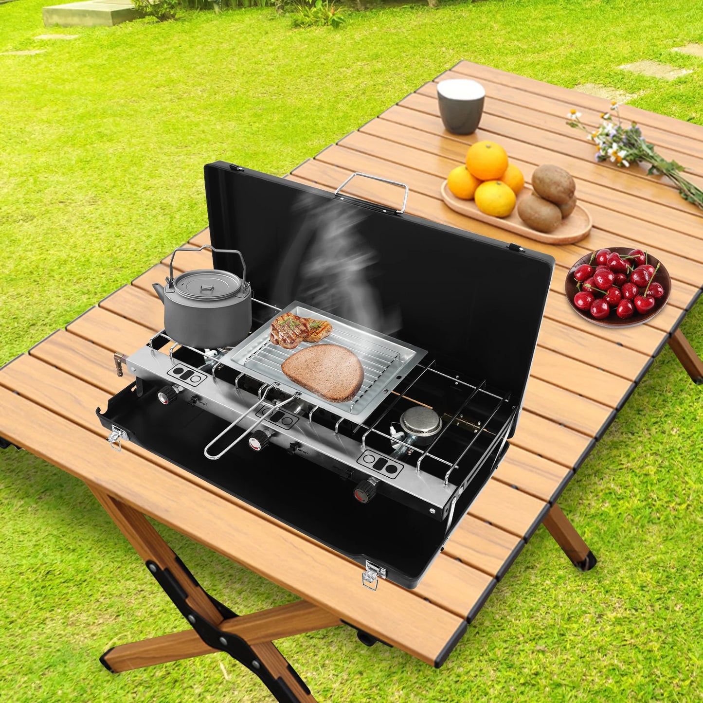 3 Burner Modern Portable Cooking Propane