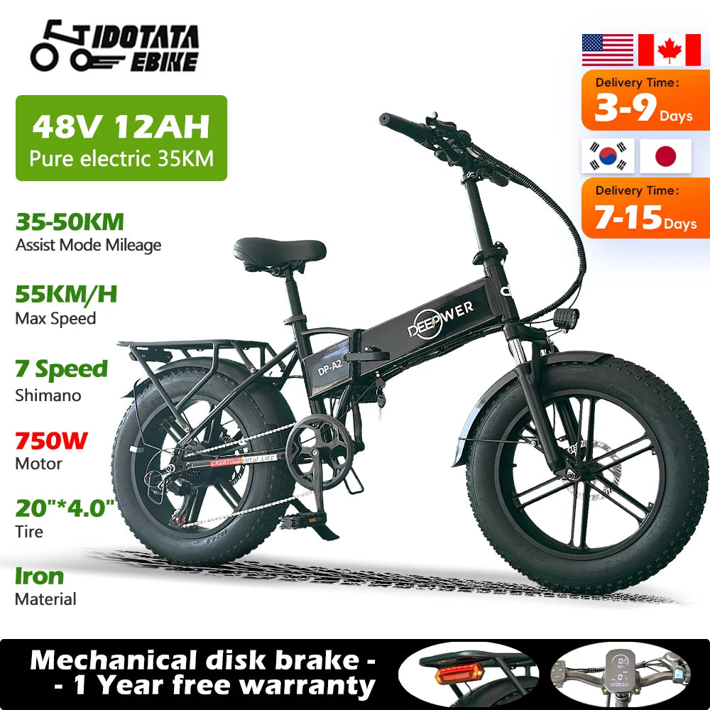 Electric Bike for Adults, 20 inch  Mountain Bicycle with Removable Battery,