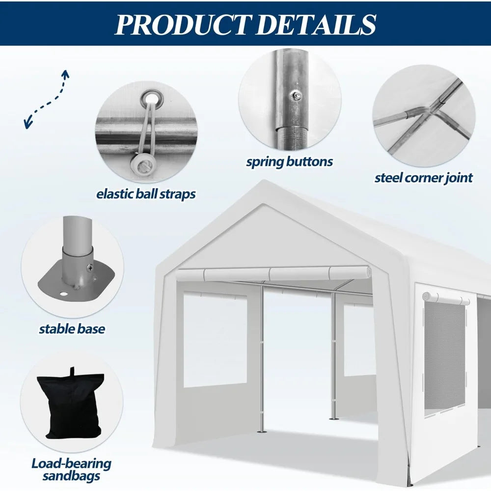 10' x 20' Heavy Duty Carport Tent -
