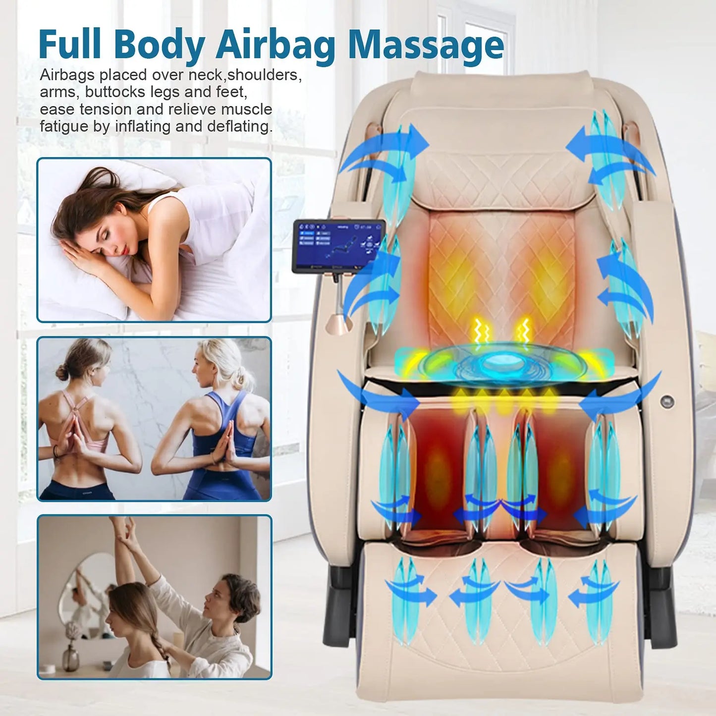 APP Control 4D Massage Chairs SL-Track Full Body