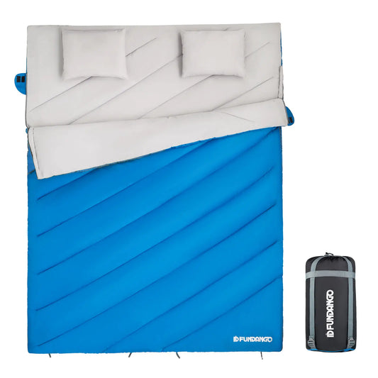 3-in-1 Double Sleeping Bag, Family Couple Camping Backpack