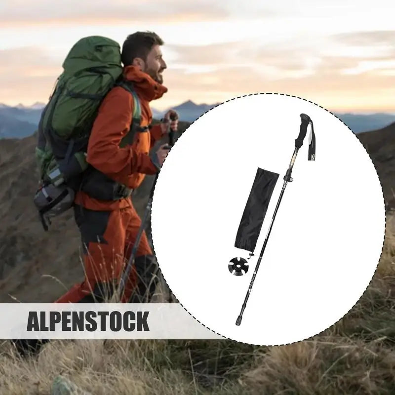 Hiking Poles Walking Sticks For Hiking 5 Sections Foldable