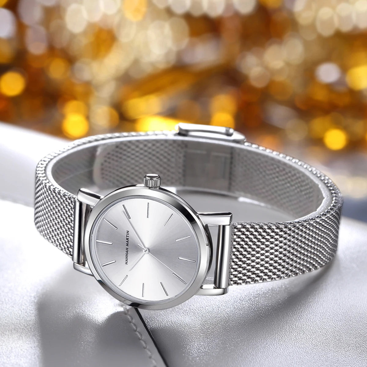 Stainless Steel Band Quartz Movement Waterproof Women
