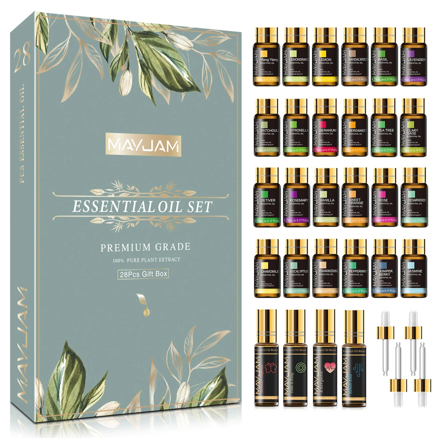 28 Bottles Essential Oils Set For Humidifier