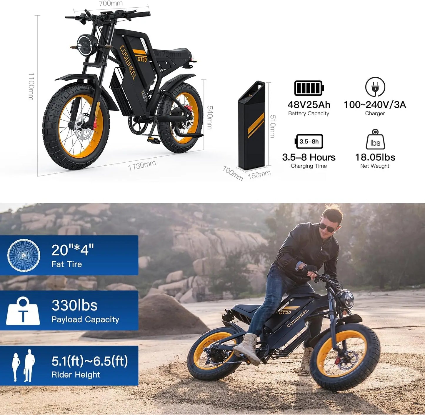 Electric bike Dual Motor Mountain bikes