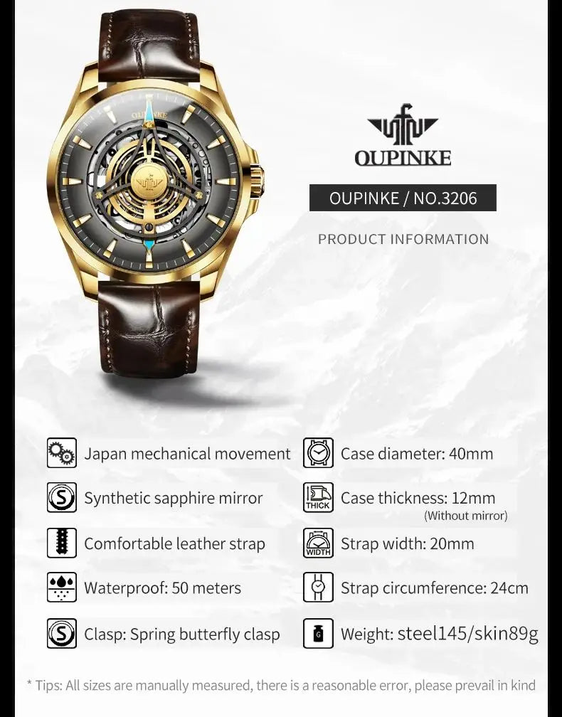 Top Brand Mechanical Dress Watch For Men