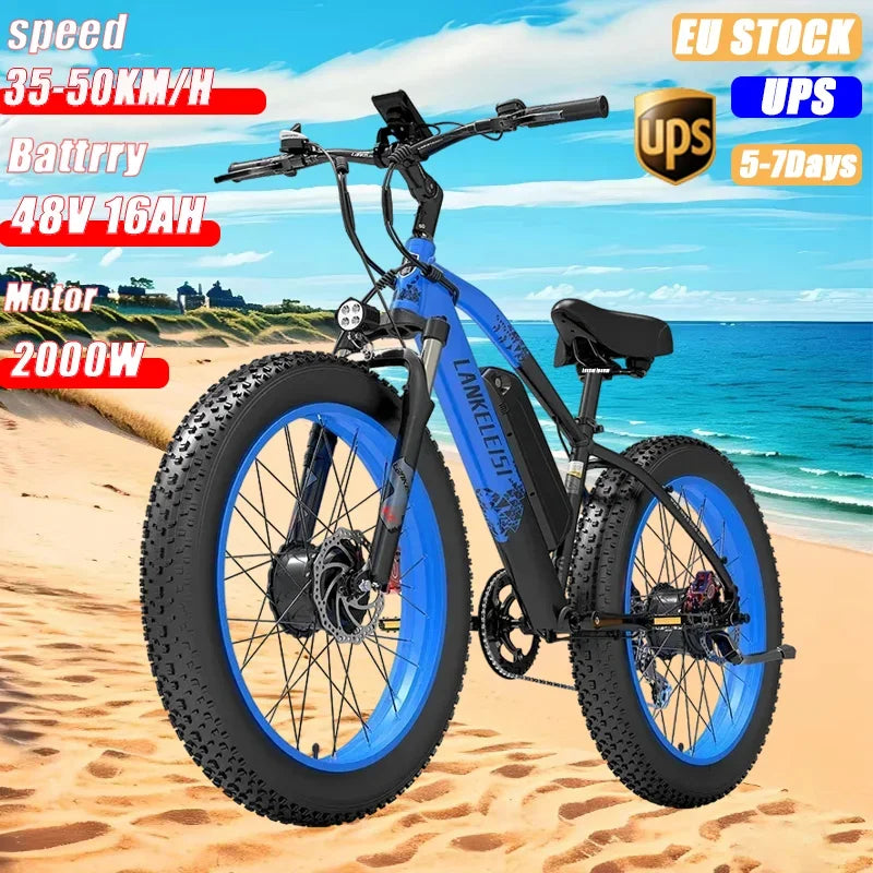 Electric bike Highpower motor 26 inch fat tire