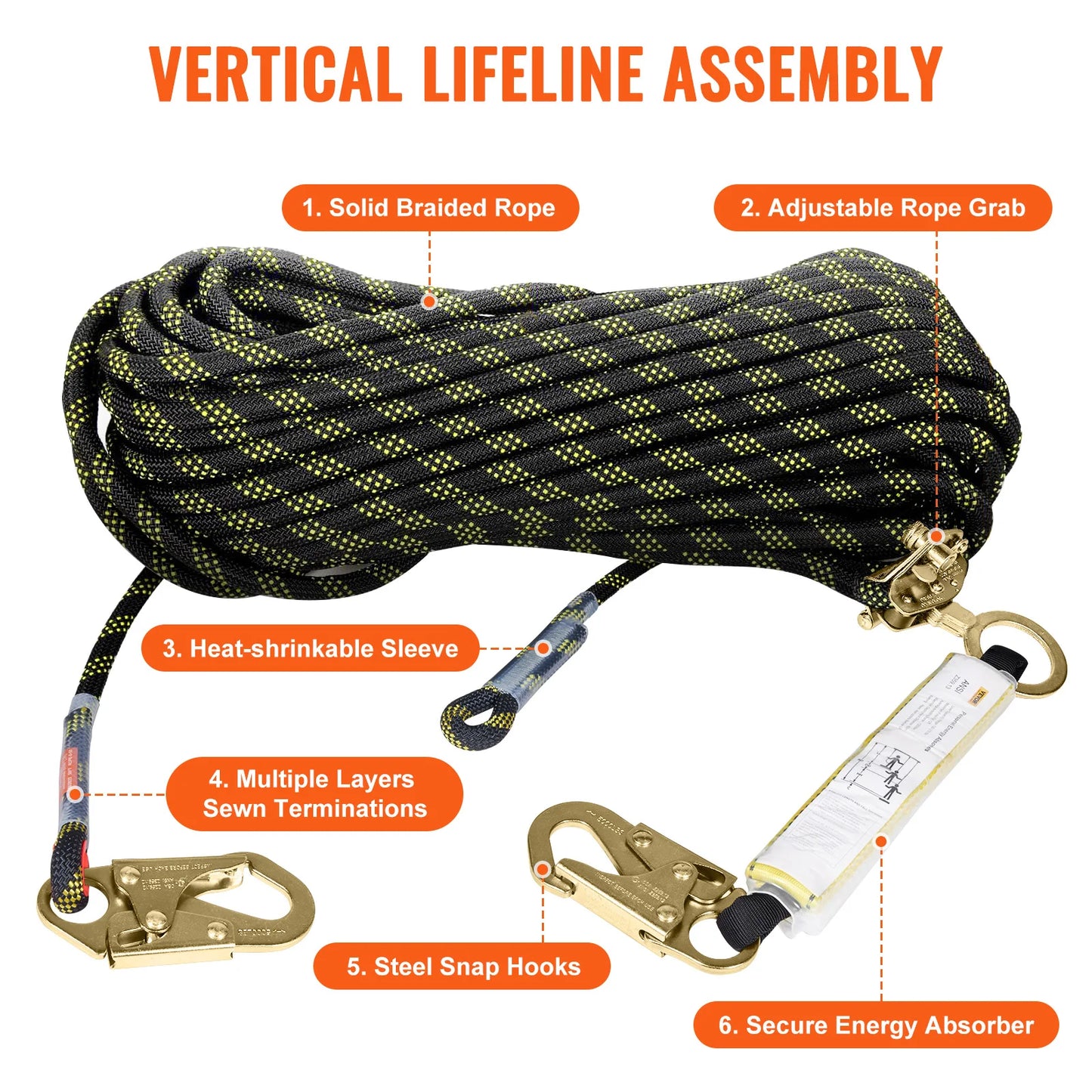 Vertical Lifeline 150t Outdoor Climbing Rope