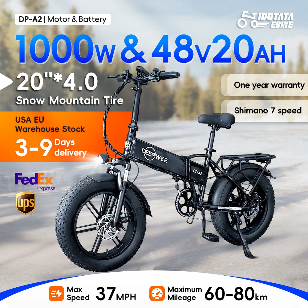 Electric Bike for Adults, 20 inch  Mountain Bicycle with Removable Battery,