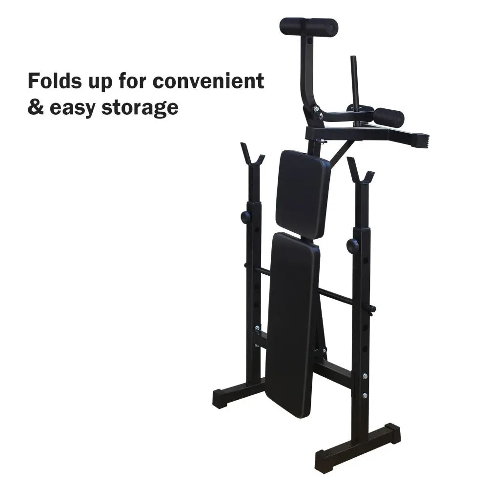 Weight Bench, Bench Press Set with Squat Rack