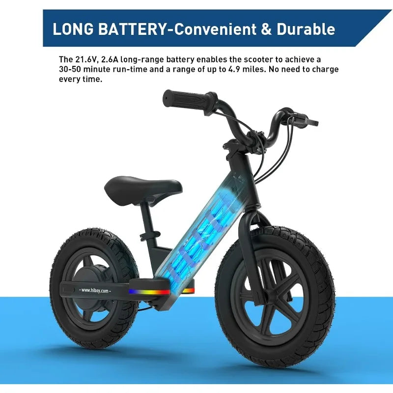 Electric Balance Bike for Kids, 12 Inch Tires,