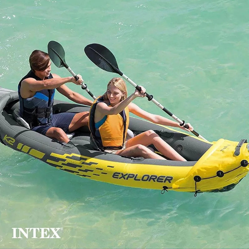 Inflatable Kayak Set: Includes Deluxe 86  Aluminum Oars