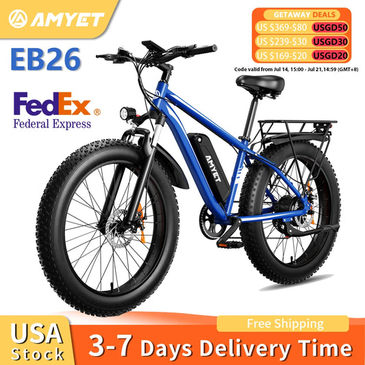 Electric Bike EB26 Blue Adults Electric Bicycle 31mph