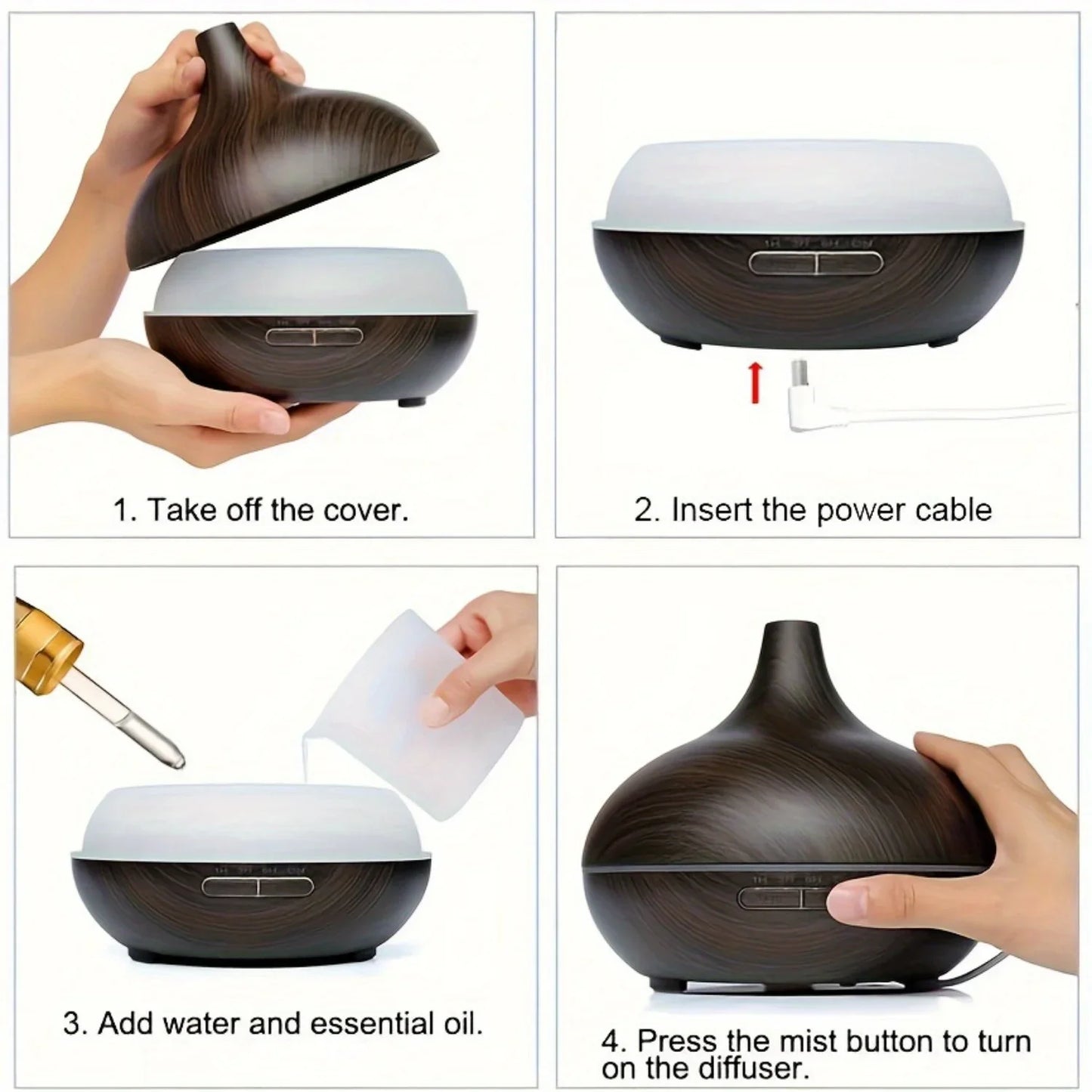 Essential Oil Aroma Diffuser with 6-Bottle 1