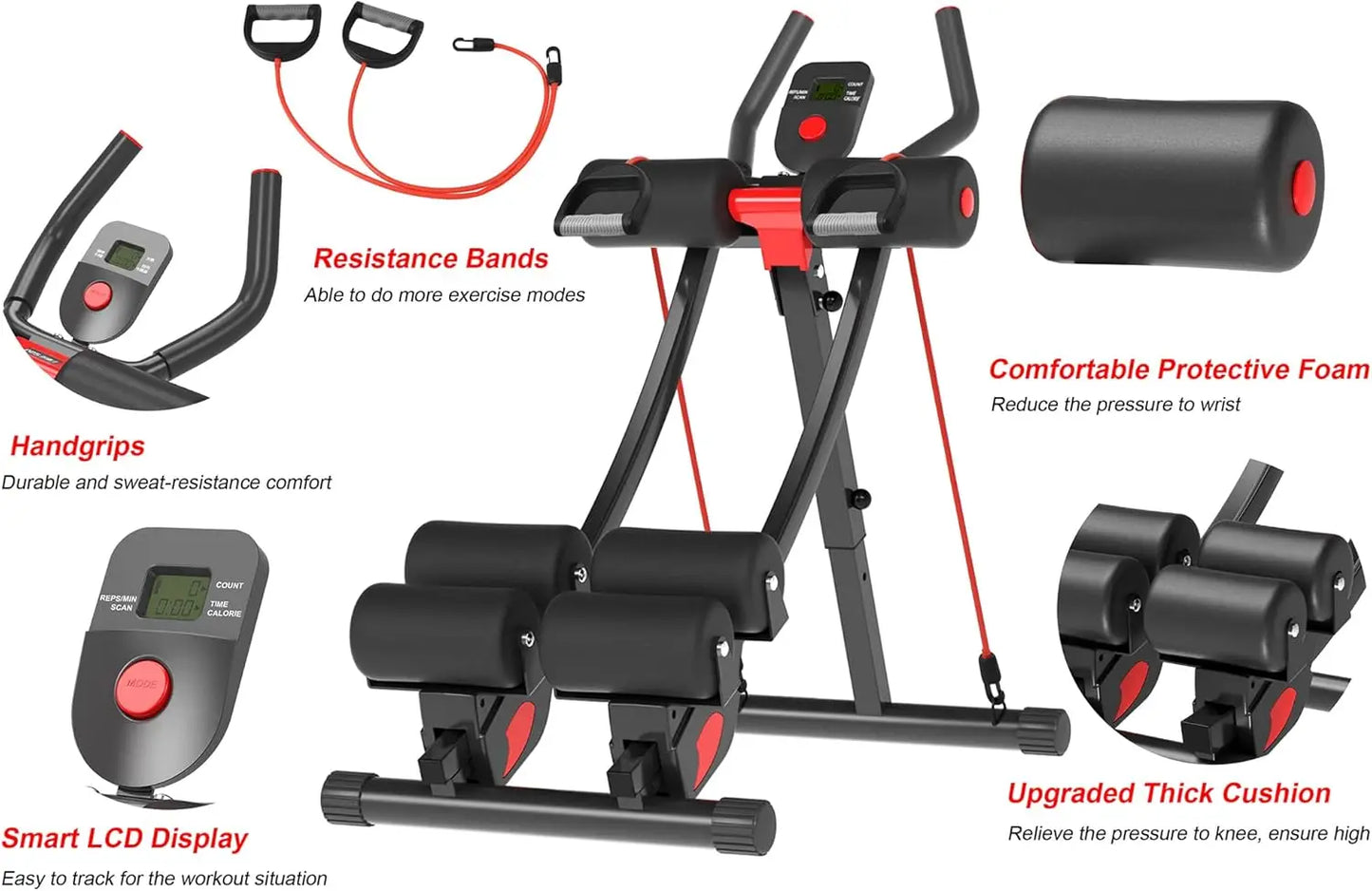 Ab Machine Whole Body Workout for Home Gym,Foldable