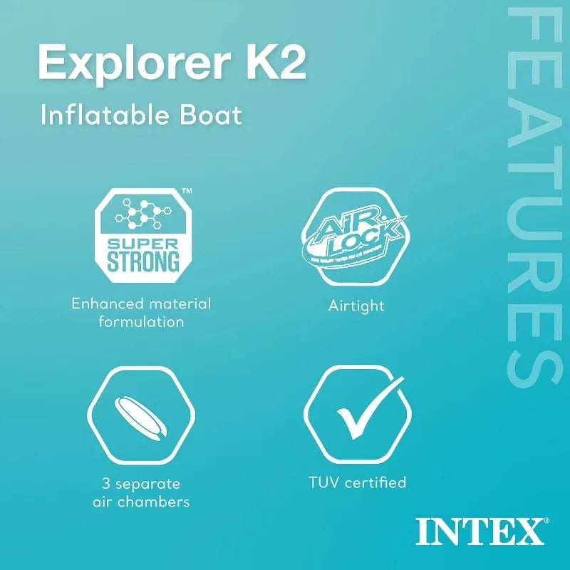 Inflatable Kayak Set: Includes Deluxe 86  Aluminum Oars