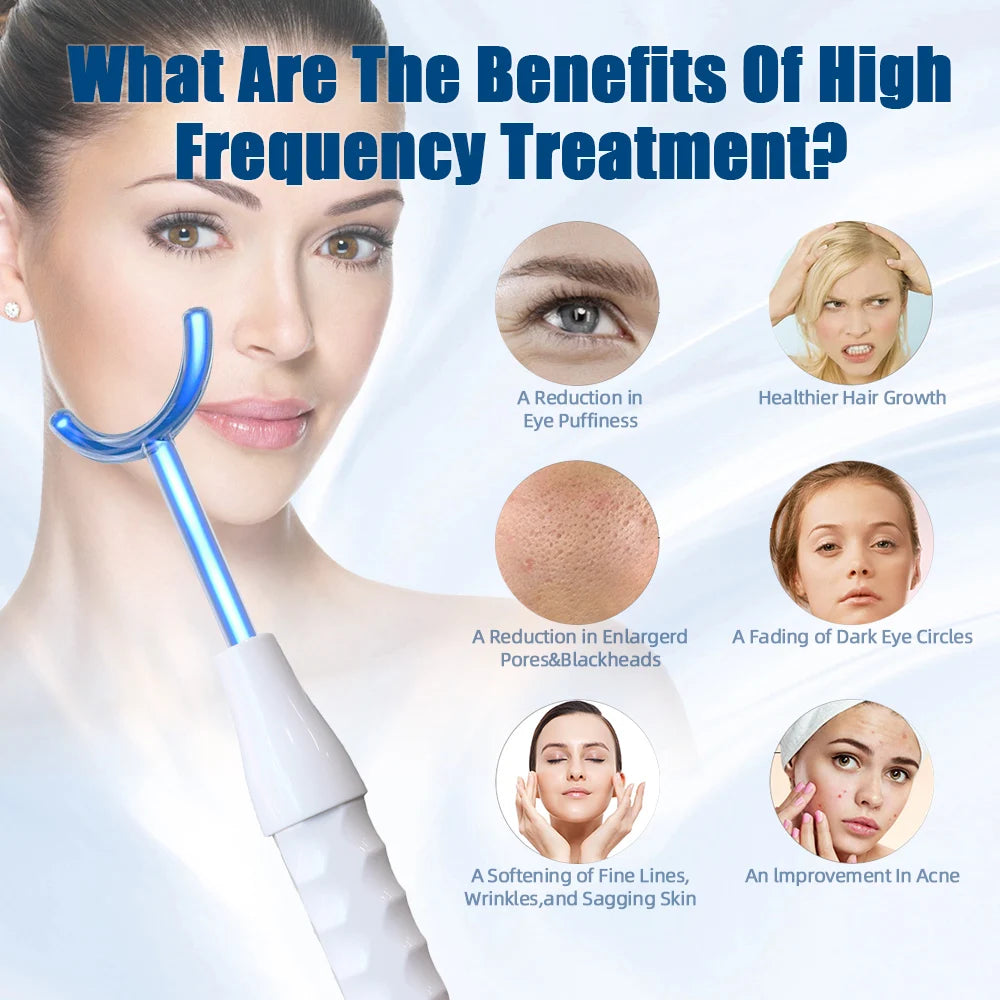 Blue 5-in-1 high Frequency Facial Machine For Hair Face