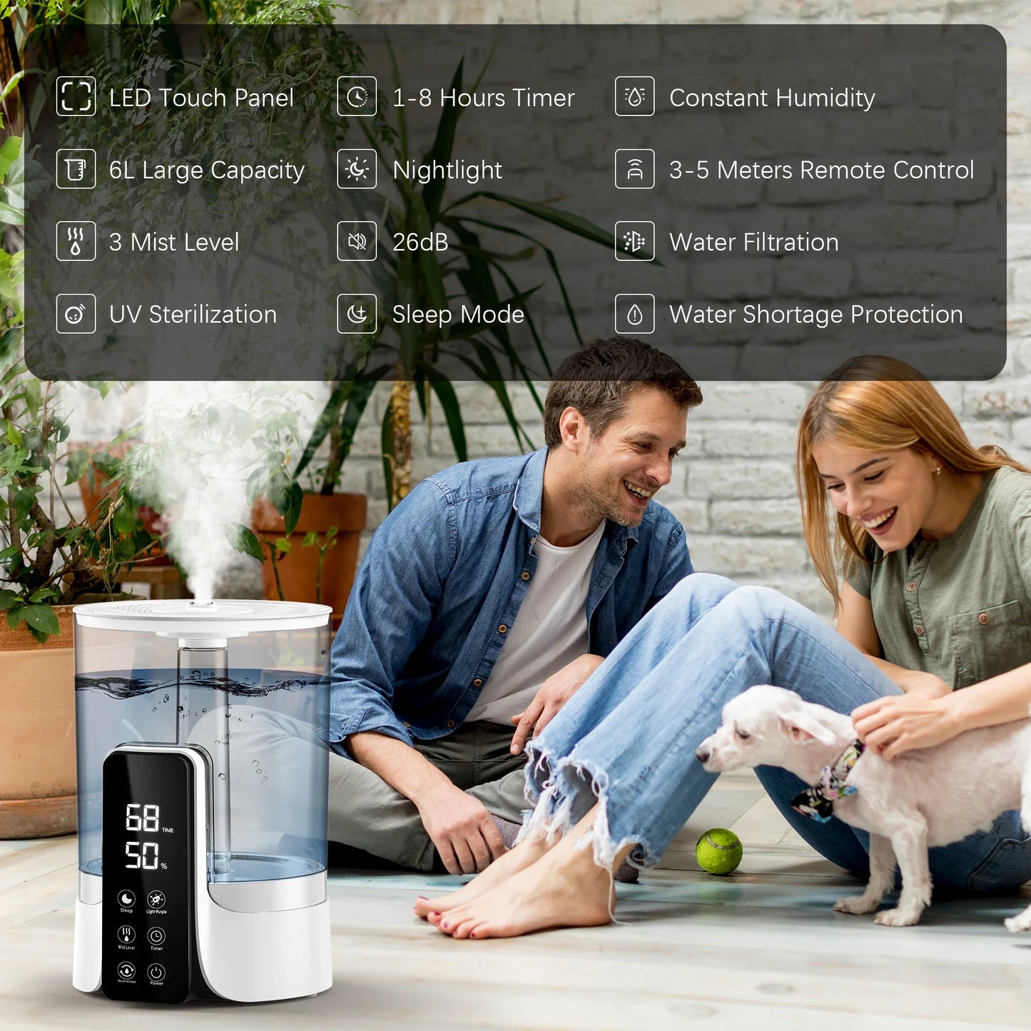 Air Humidifier For Bedrooms Auto Shut Off