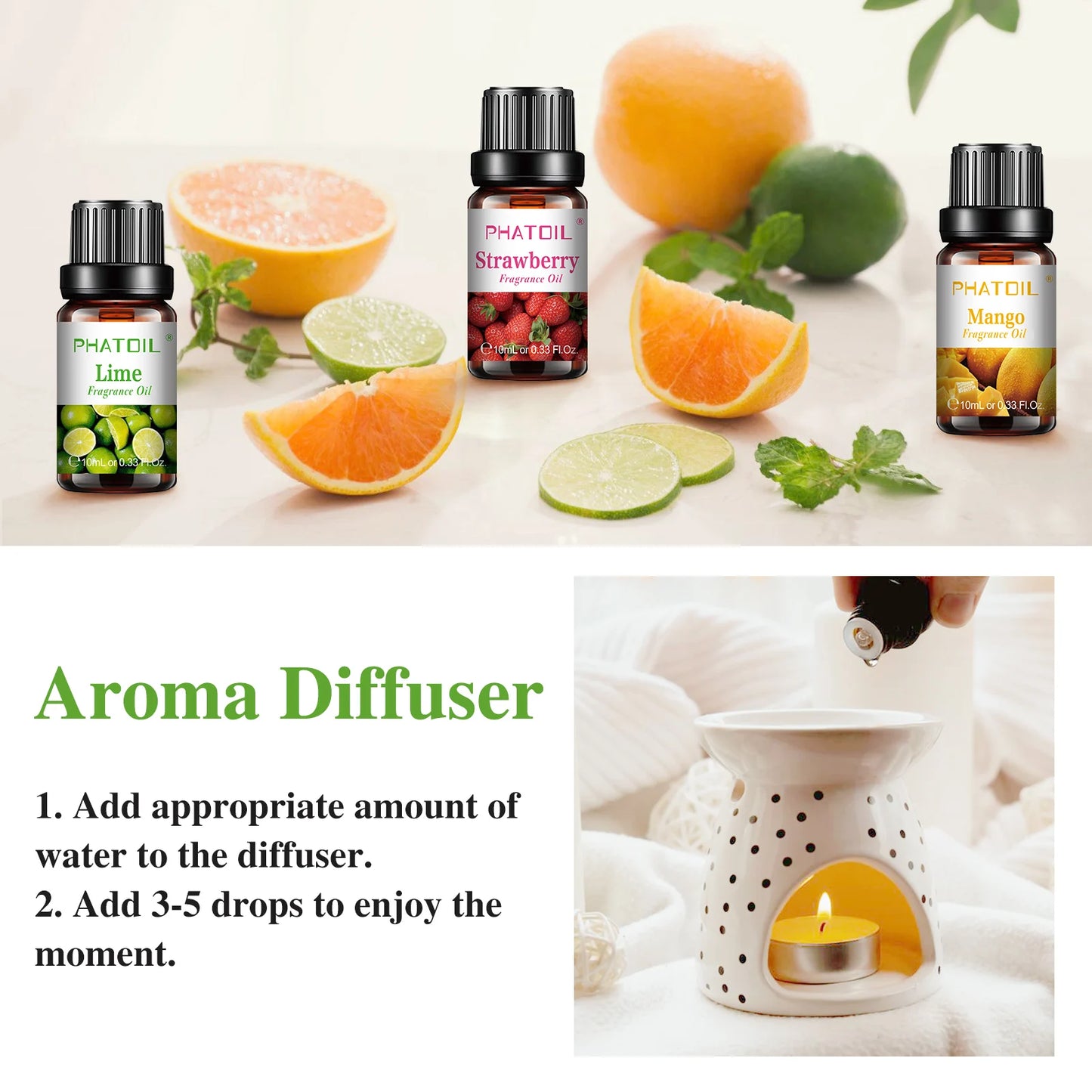 10 pcs Gift Box Fruit Fragrance Essential Oils