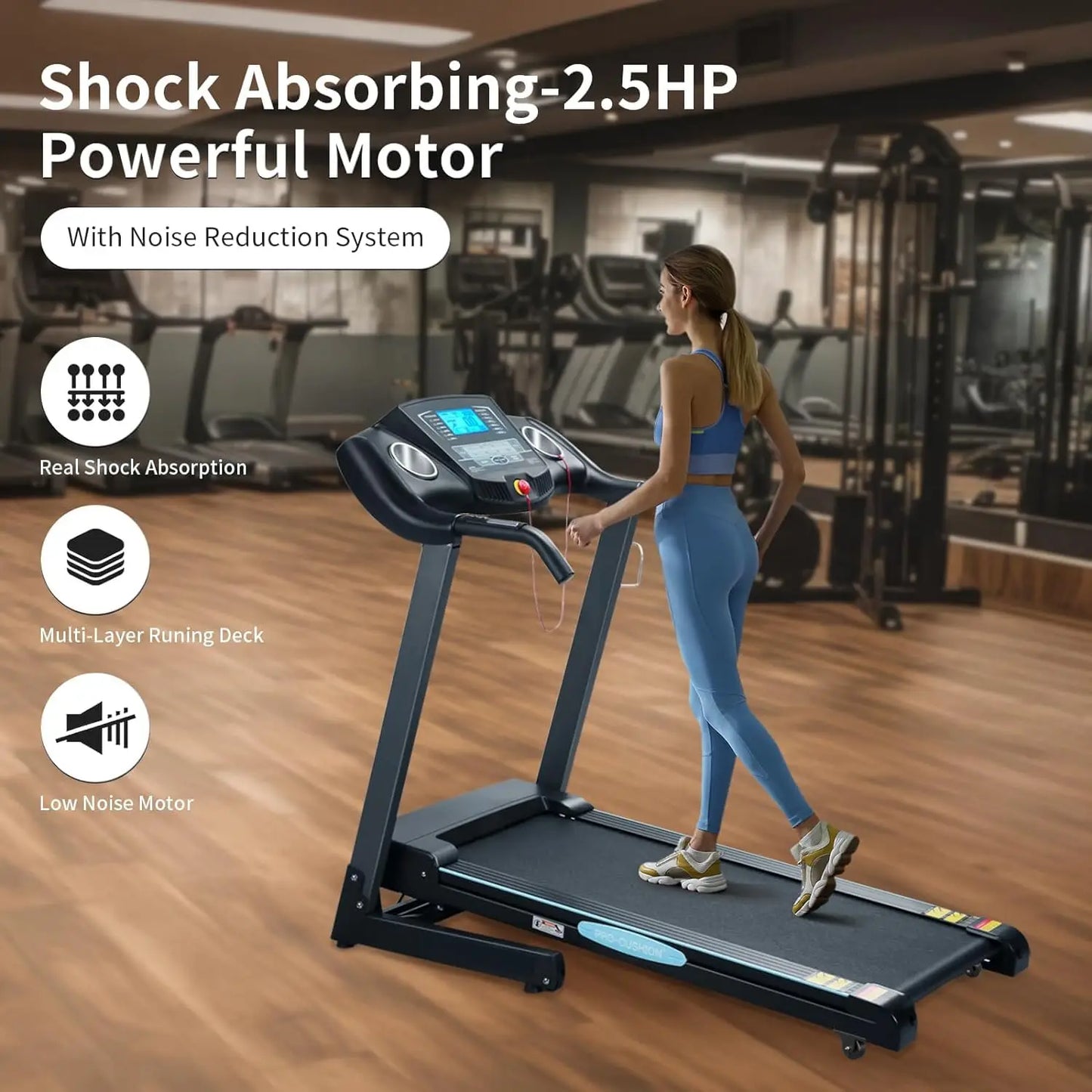 Treadmill with Auto Incline Folding Treadmill 12% Incline