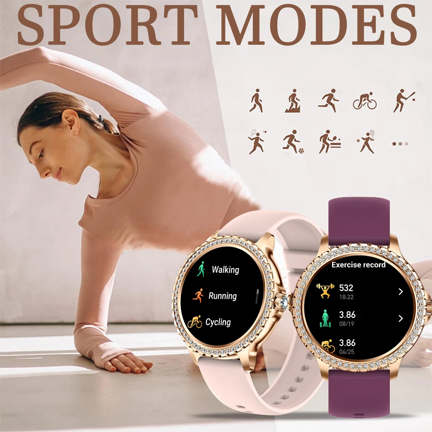 Smart Watch For women - " Touchscreen Fitness Tracker