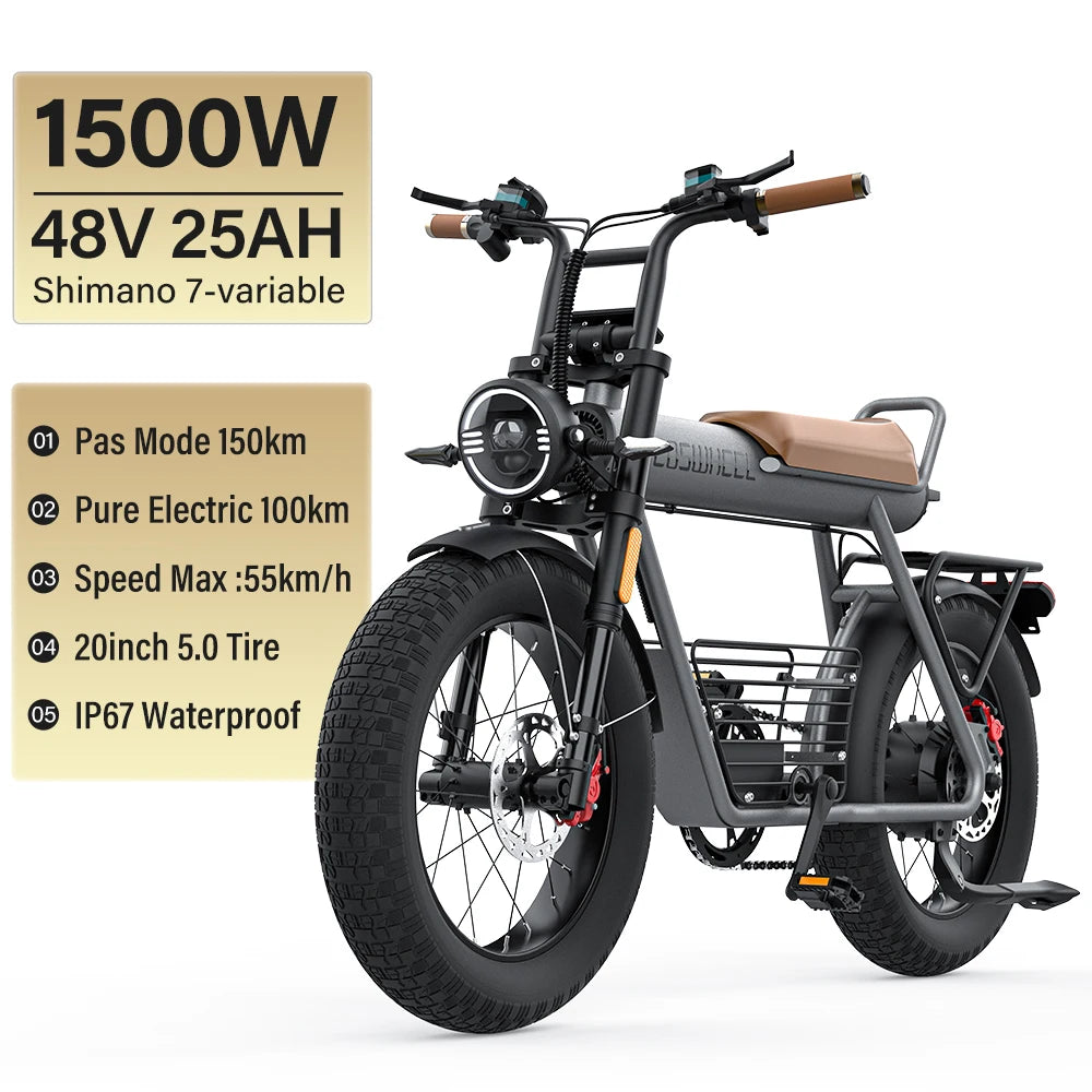 Electric Bike 20 Inch Fat Tire Bicycle