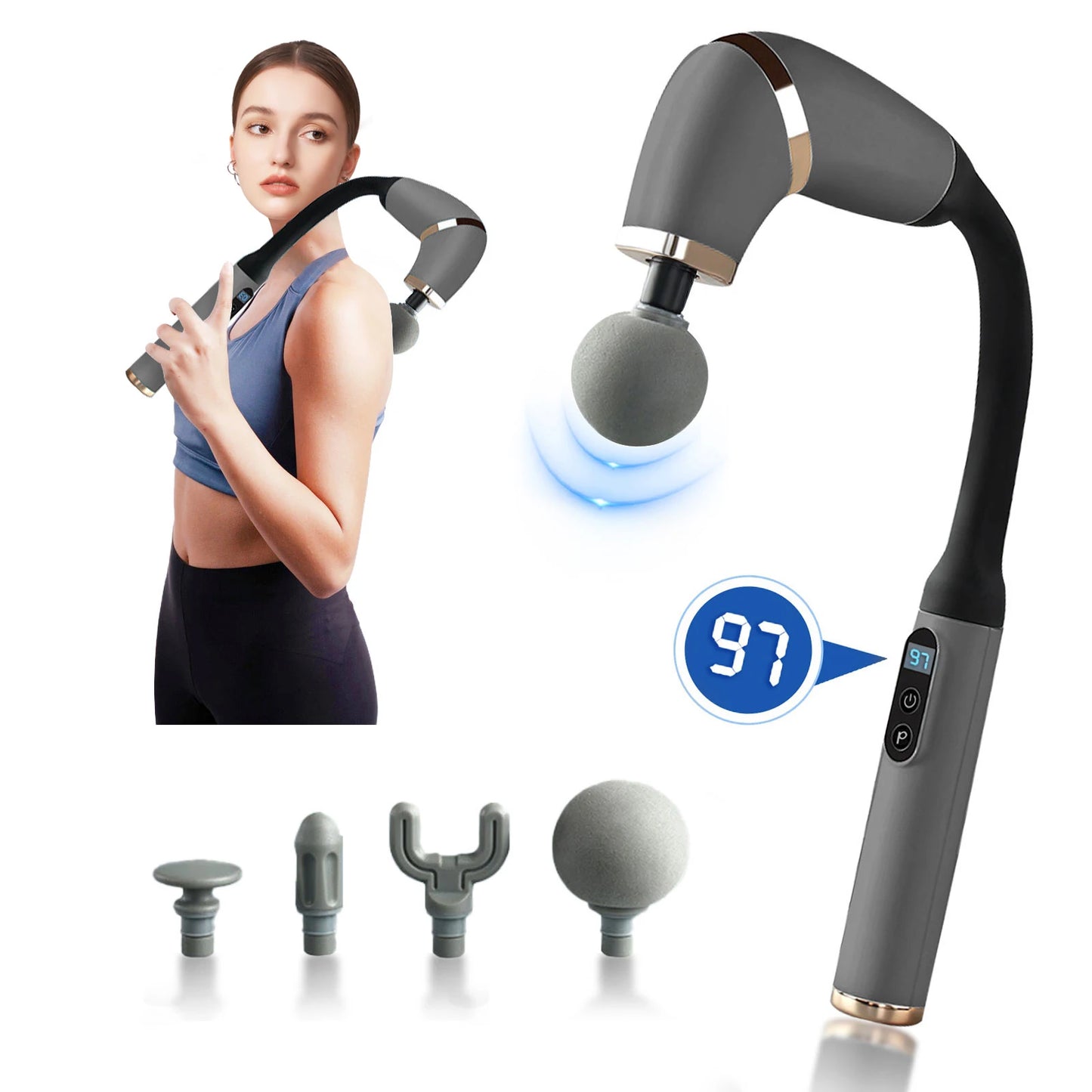 gun Extended handle Muscle massage hammer