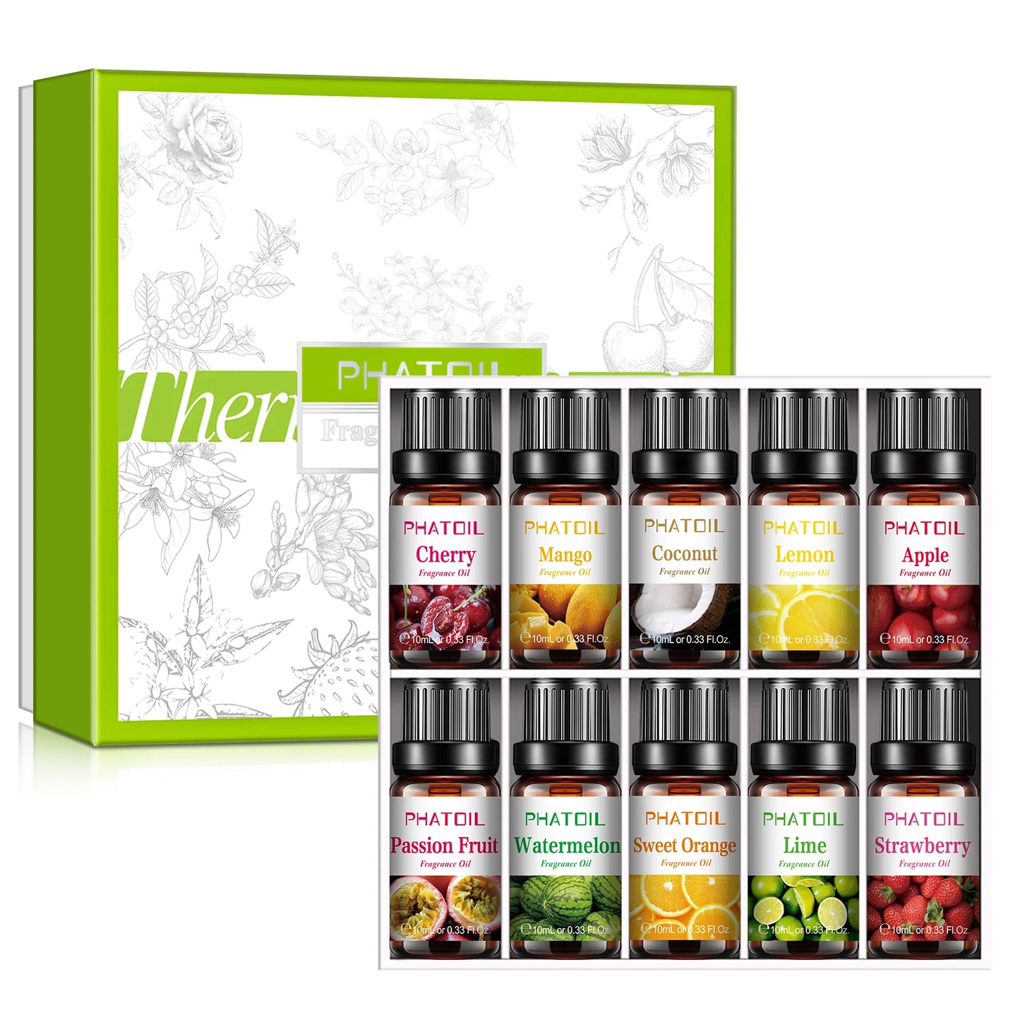 10 pcs Gift Box Fruit Fragrance Essential Oils