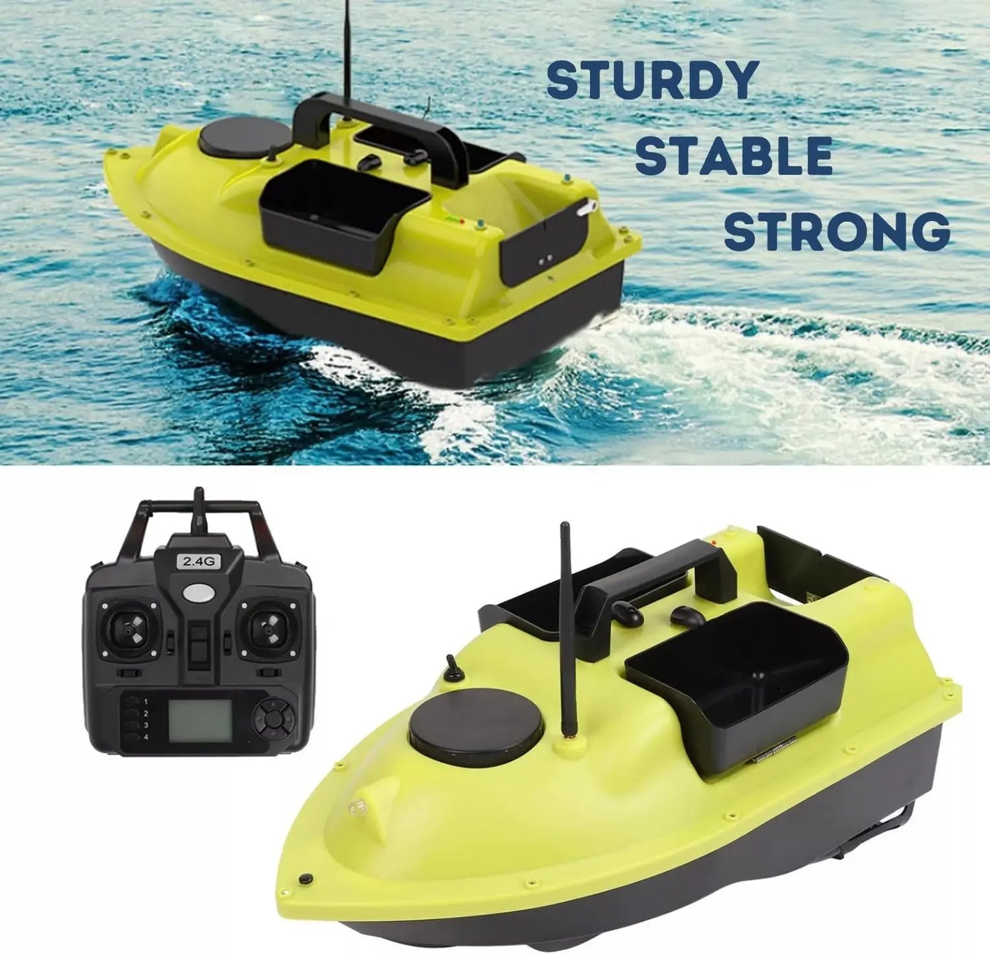 Remote Control Fishing Bait Boat Waterproof with Night Lights –