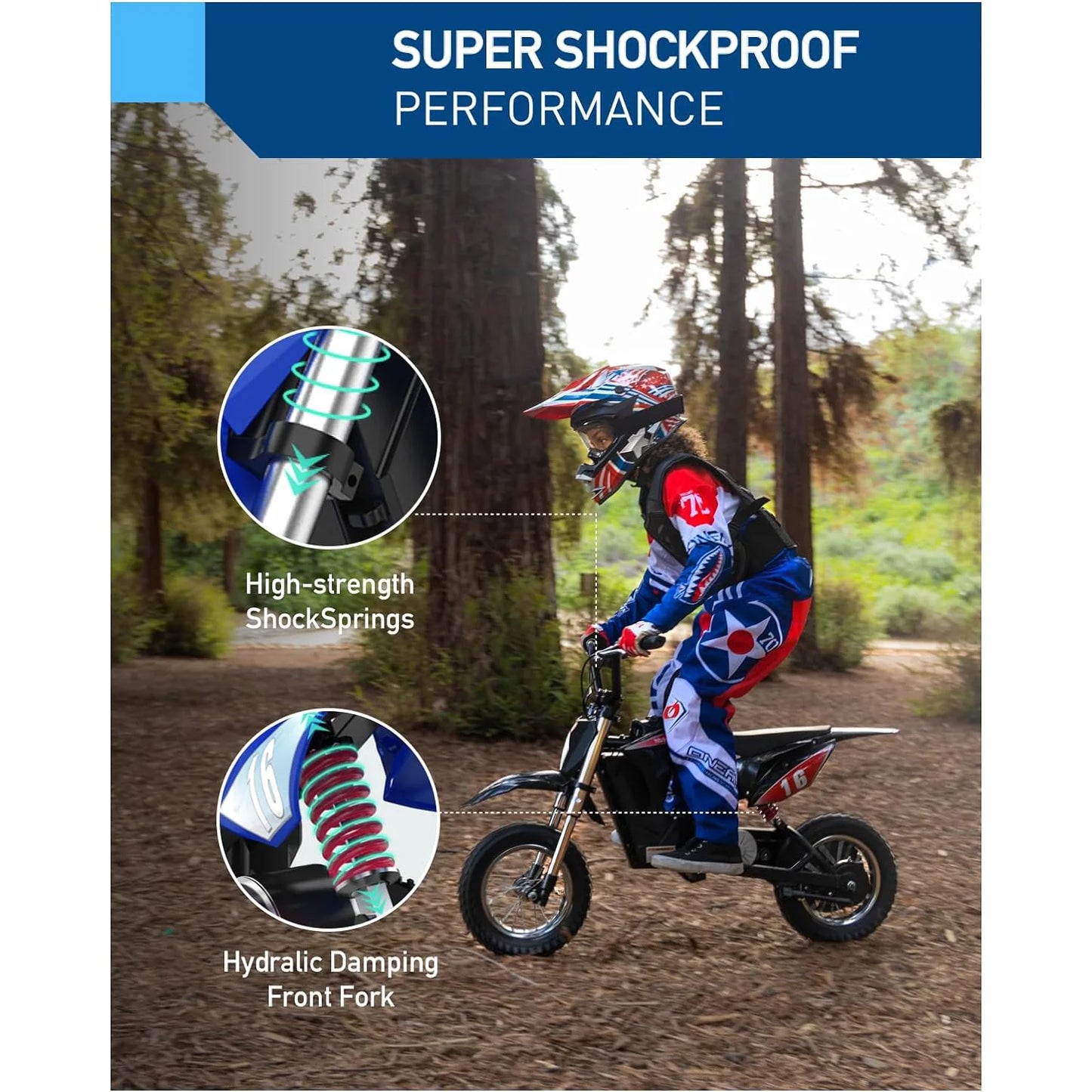 Electric Motorcycle - Up to 15.5 MPH & 13.7 Miles Long-Range,