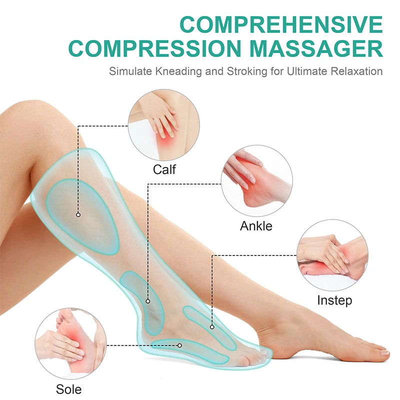 Air Compression Leg Massage Calf Wraps for Blood Circulation