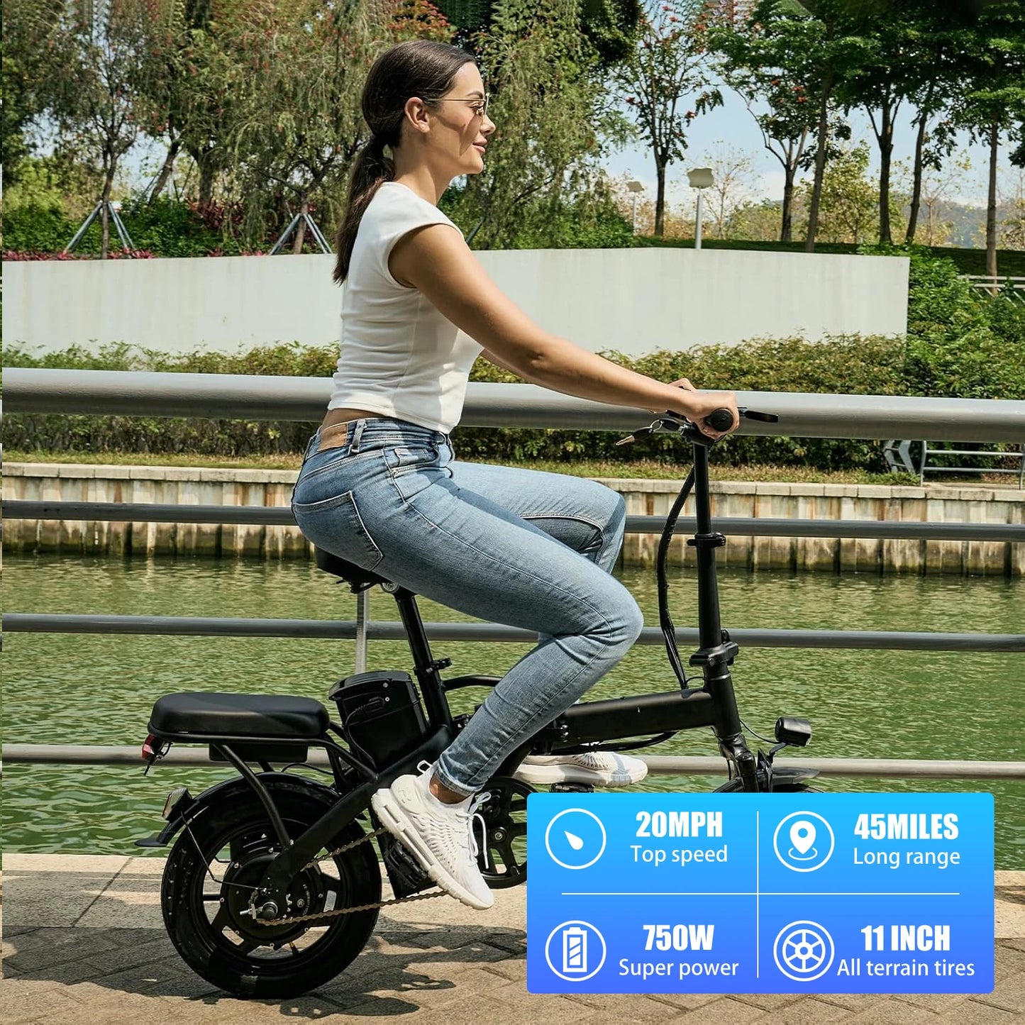 14 inch Road Tires Cheap Bicimoto Electrica with Basket